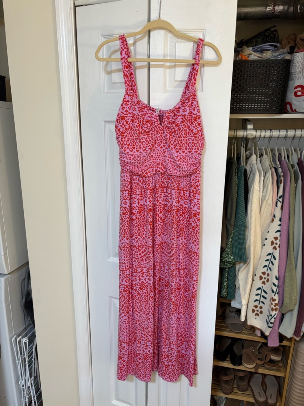 Soma Pink Patterned Sundress with built in bra